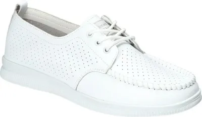 Produktbild von AMERICAN CLUB RL154 Damen Ledermokassins, Naturleder, Ledereinsatz, luftig, Weiß 38