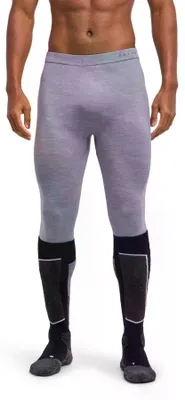 Image de FALKE - Pantalon de sous-vêtement pour hommes, modèle Wool-Tech Light 3/4, couleur Ti. Fabriqué dans un tissu fonctionnel en laine