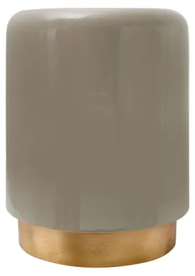 Obrázek produktu pro Boční stolek Art Deco, barva taupe a zlatá, kovová konstrukce
