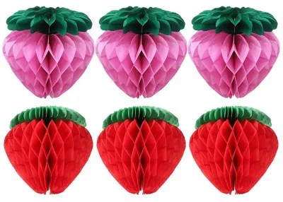 Image de Guirlandes de boules en papier - 6 pièces - Décoration suspendue pour fêtes de jardin - Diamètre : 20 cm
