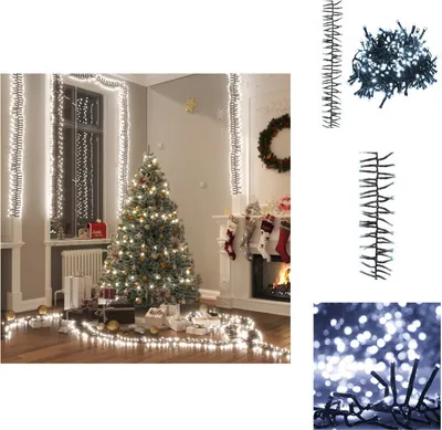 Zdjęcie produktu dla vidaXL Lampki choinkowe LED z 2000 diodami LED zimny biały 17 m PVC - Oświetlenie świąteczne