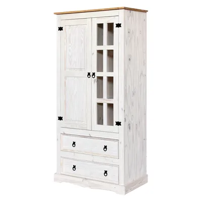 Immagine prodotto di Vetrina 2 ante + 2 cassetti  bianco cera