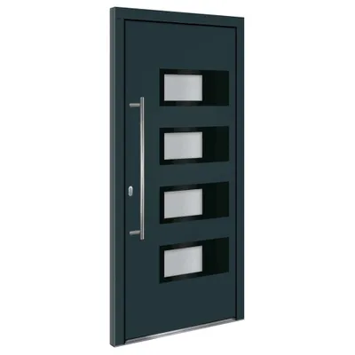 Produktbild von vidaXL Haustür Anthrazit 100x210 cm Aluminium und PVC