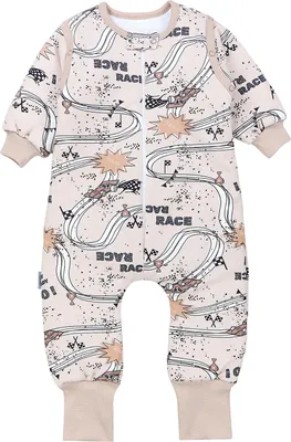 Immagine prodotto di Sacco a pelo TupTam con gambe e maniche 2,5 TOG, OEKO-TEX, colore: beige auto da corsa, taglia: 92-98