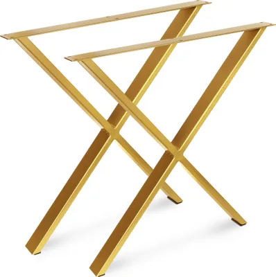 Obrázek produktu pro Magnetický nábytek 2X Design Zlaté stolové běhouny Sklon kovové šikmé stolové nohy Nábytek zákoutí | Ocelový rám stolu Sklon 55x72 cm