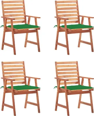 Produktbild von Möbel Garten-Essstühle 4 Stk. mit Kissen Massivholz Akazie  - Gartensessel 3078325