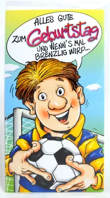 Produktbild von Geburtstagskarte Glückwunschkarte Fußball sk6114