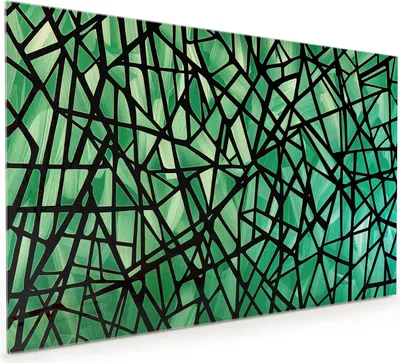 Produktbild von Küchenrückwand Spritzschutz Glas mit Motiv Geometrisches Glasmuster 40 x 40 cm