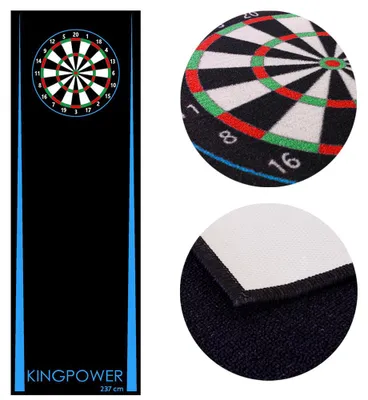Produktbild von Dart Darts Teppich Dartteppich Dartmatte 237x80 cm Steeldart Dartpfeile Dartboard Zubehör Abwurflinie Schutz Gummi Dartscheibe verschiedene Designs Kingpower, Design:Design 9