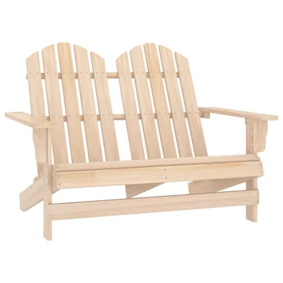 Image de banc de jardin Adirondach 2 places en bois massif de sapin naturel
