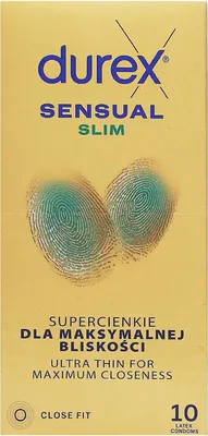 Zdjęcie produktu dla Durex Sensual Slim prezerwatywa 10 ks