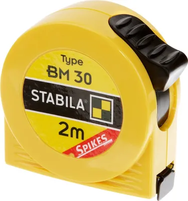 Immagine prodotto di Metro a nastro tascabile Stabila BM 30 W nastro in acciaio giallo 3 m con misura interna - 16456