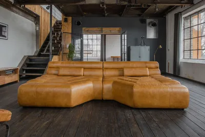 Produktbild von KAWOLA Big Sofa TARA Wohnlandschaft Leder cognac 286x75x148cm (B/H/T)