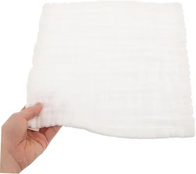 Productafbeelding van 10 katoenen babywashandjes van zachte mousseline voor pasgeborenen