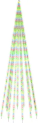 Obrázok produktu pre vidaXL LED vianočný stromček pre stožiar Viacfarebné 732 LED diód 500 cm