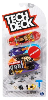 Produktbild von Fingerboard-Set Tech Deck Finesse, 4 Stück, 9,6 cm