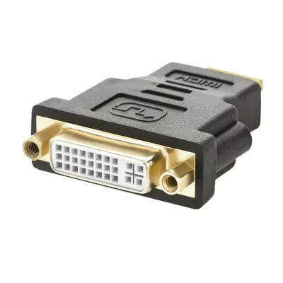 Produktbild von HDMI Stecker > DVI-I Buchse 24+5 Kabel Adapter 24K Vergoldet 1080P Full HD TV PC