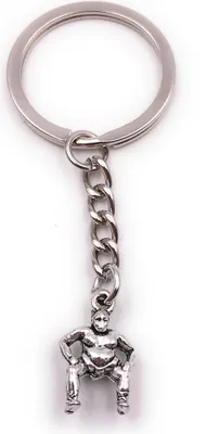 Produktbild von Onwomania Schlüsselanhänger Sumoringer Ringkampf Kämpfer Japan silber Anhänger Keychain