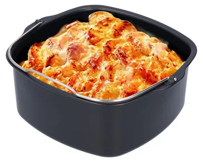 Immagine prodotto di Ciotola resistente al calore - Teglia quadrata - Contenitore per la cottura - Teglia per pizza - Padella per la griglia - Materiale in ferro di qualità alimentare