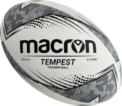 Productafbeelding van Macron Tempest (Size 3) Rugbybal - Zwart | Maat: 3