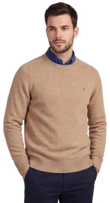 Produktbild von Tommy Hilfiger 8720637353295, Erwachsener, Männlich, Pullover, Beige, Rundhals, Langärmlig