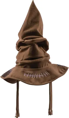 Produktbild von Zauberer Hut, Harry Sprechender Hut, Magic Sorting Hat für Kinder Erwachsene Halloween Party Supplies Dress-up Cosplay Kostüm Zubehör, Braun, 38 * 38 * 40 cm