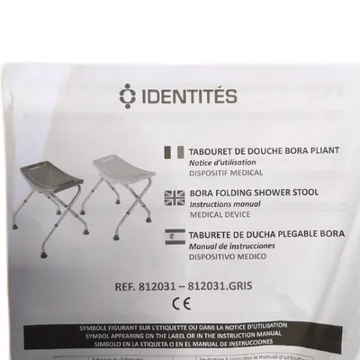Image de Tabouret de douche Cassini Chaise de douche pliante Antidérapante Stable Aide simple à utiliser