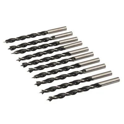 Image de 10 x mèches hélicoïdales à bois avec pointe de centrage 6mm
