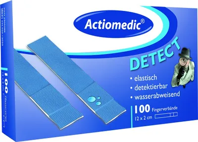 Produktbild von Actiomedic® DETECT Fingerverbände wasserabweisend Maße: 12 x 2 cm  Größe