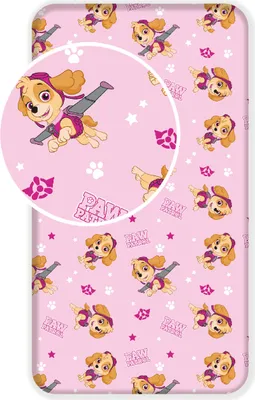 Produktbild von Różowe prześcieradło Paw Patrol Skye
