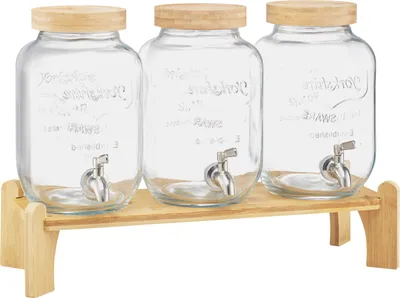 Produktbild von SucceBuy Getränkespender 3x3,8L mit Zapfhahn für Saft, ideal für Partys und Bars