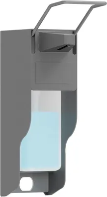 Imagen del producto de Dispensador de jabón y desinfectante de aluminio, 500 ml, color gris