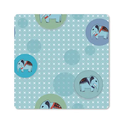 Produktbild von MuchoWow® Mauspad Mousepad Elefant - Punkte - Design 30x30 cm - Mousepads - Maus Mat - Pad - Mausunterlage - Gaming