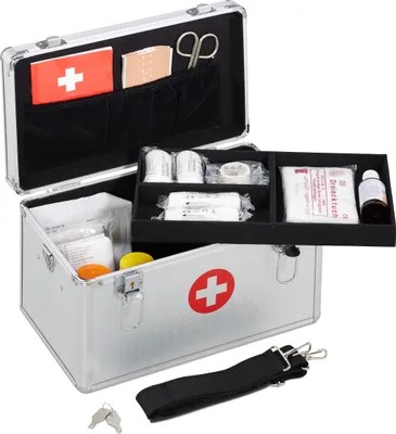Obrázok produktu pre Kufor prvej pomoci, Aluminium, strieborný rd6307