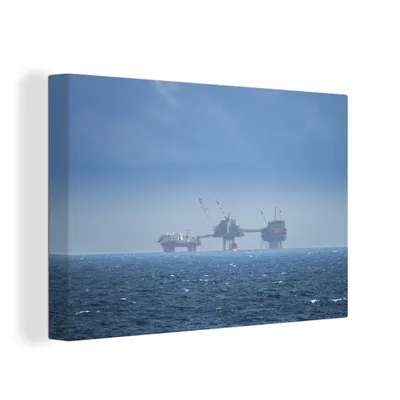 Zdjęcie produktu dla OneMillionCanvasses® - Obraz na płótnie - 150x100 cm, Morze Północne - Szkocja - Mgła, grafika ścienna, dekoracja ścienna