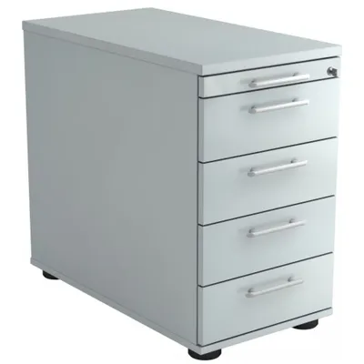 Produktbild von SIGNA SC50 RE - Rollcontainer Grau mit 4 Schüben Relinggriff Kunststoff