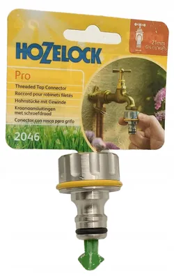Zdjęcie produktu dla Hozelock 2046, Złącze do kranu, 1/2", Mosiądz, Nikiel