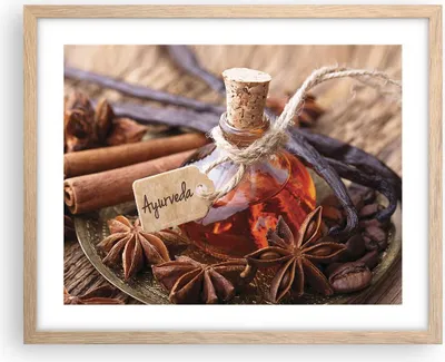 Produktbild von Gerahmtes Poster - Rahmen in heller Eiche - Ayurwenda Anis Vanille - 50x40 cm - Wand Bild - Wanddeko - Wandbilder - Wandposter - Bilderrahmen - Bilder - Kunstdruck - Wandbild - P2NAA50x40-4182