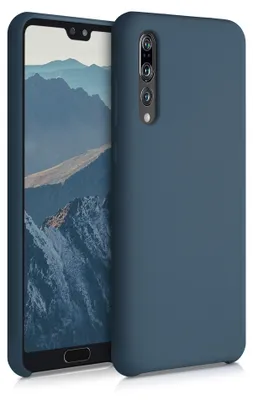 Produktbild von kwmobile Handyhülle für Huawei P20 Pro Hülle - Case Silikon - Kabelloses Laden - Schutzhülle Cover in Dunkler Schiefer