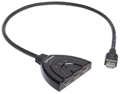 Produktbild von MANHATTAN 1080p 3-Port HDMI-Switch integriertes Kabel sw