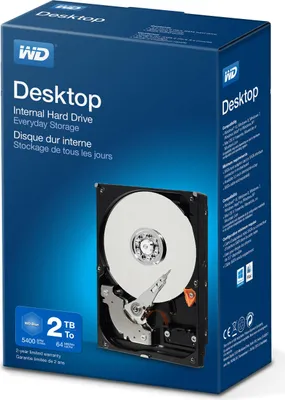 Produktbild von Western Digital Desktop Everyday, 2 TB, 5400 RPM, 64 MB, 3.5", Serial ATA III