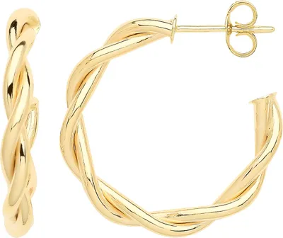 Produktbild von Raffinierte 9 Karat (375) Gold Damen - Paar Creolen - 20mm; TRS37524MM20