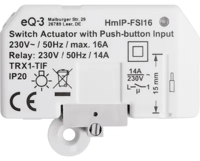 Produktbild von Drahtloser IP-Schalter Homematic HmIP-FSI16, 230 V, 16 A, 3 220 W