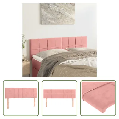 Produktbild von The Living Store Kopfteile 2 Stk. Rosa 72x5x78/88 cm Samt
