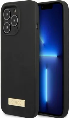 Produktbild von Guess Guhmp13Lsplk Iphone 13 Pro / 13 6.1 Schwarz/Schwarz Hartschale Silikon Logo Plate Magsafe