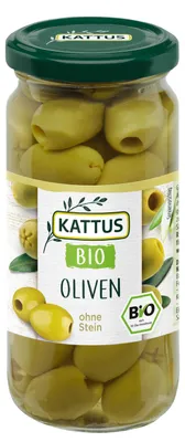 Produktbild von grüne Oliven ohne Stein