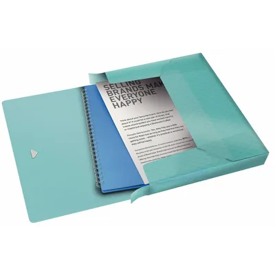 Produktbild von Esselte 626264, Konventioneller Dateiordner, A4, Polypropylen (PP), Blau, Landschaftsportrait, 350 Blätter