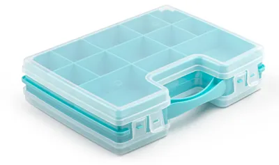 Produktbild von Plasticforte Aufbewahrungsbox - blau - Kunststoff - 28 x 21 cm - Aufbewahrungsbox/Sortierbox