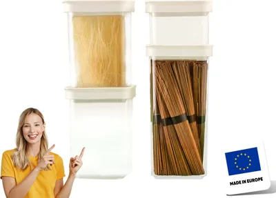 Produktbild von uandu Vorratsdosen mit Deckel Luftdicht - 4er Vorratsbehälter Set | Aufbewahrungsbox Küche Aufbewahrung & Organisation | BPA Frei | Küchen Organizer | Vorratsdosen für alle trockenen Lebensmittel