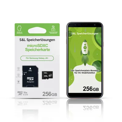 Produktbild von microSD Speicherkarte S&L für Samsung Galaxy J4+ - Speicherkapazität: 256 GB